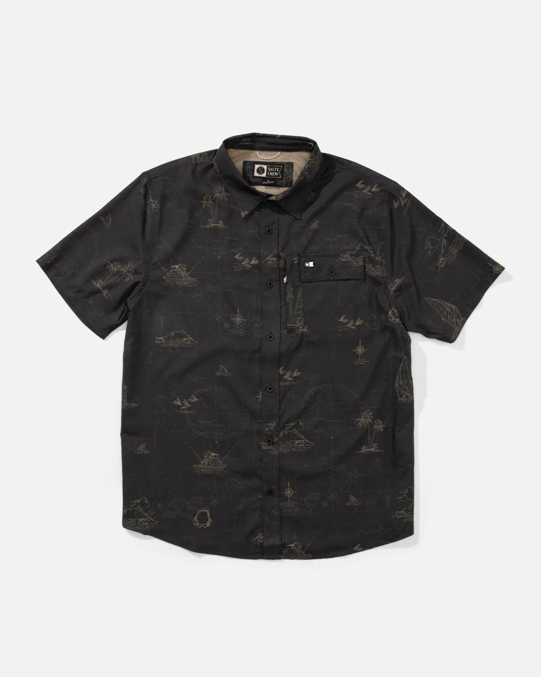 Salty Crew Helmans Uv Button Up - Phantom sold by Sun Diego Boardshops