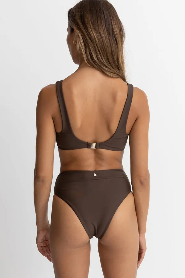 Rhythm Classic Crop Top - Chocolate sold by Sun Diego Boardshops product image thumbnail 2
