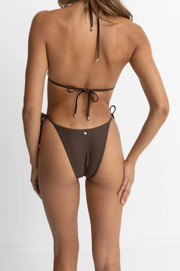 Rhythm Classic Tie Side Cut Bottoms - Chocolate sold by Sun Diego Boardshops product image thumbnail 2