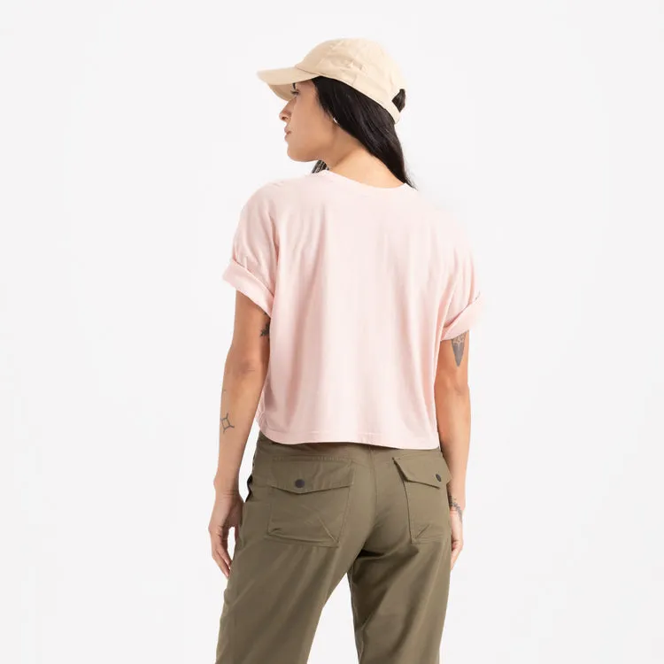 Roark Striped Shell Cropped Boxy Premium Tee - Dusty Apricot sold by Sun Diego Boardshops product image thumbnail 2