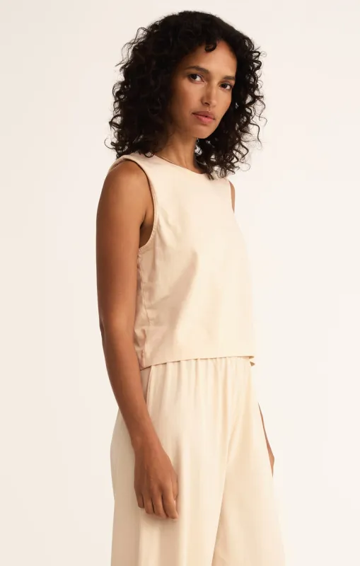 Z-Supply Sloane Cotton Jersey Tank - Panna Cotta sold by Sun Diego Boardshops