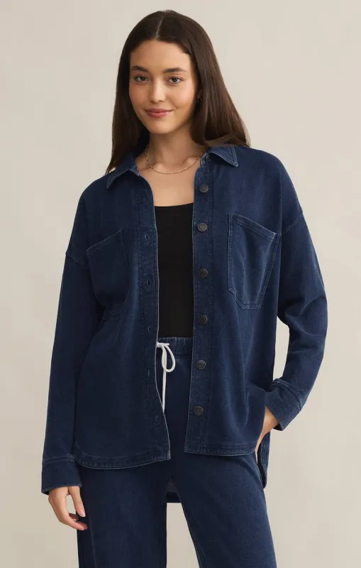 Z-Supply All Day Knit Denim Jacket - Indigo sold by Sun Diego Boardshops