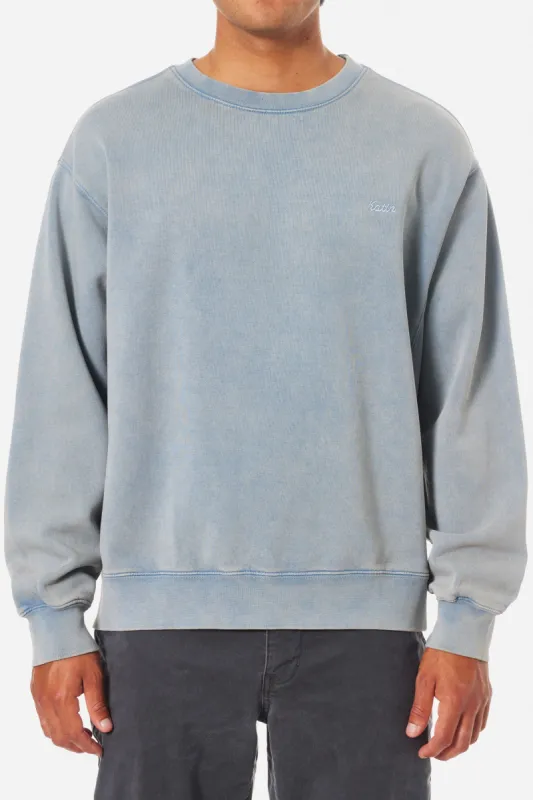 KATIN EMBROIDERED CREWNECK - WASHED BLUE SAND WASH sold by Sun Diego Boardshops
