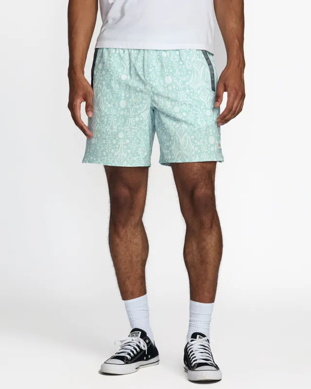 RVCA Rich Jacobs Yogger Stretch 17" Short - Blue Haze sold by Sun Diego Boardshops