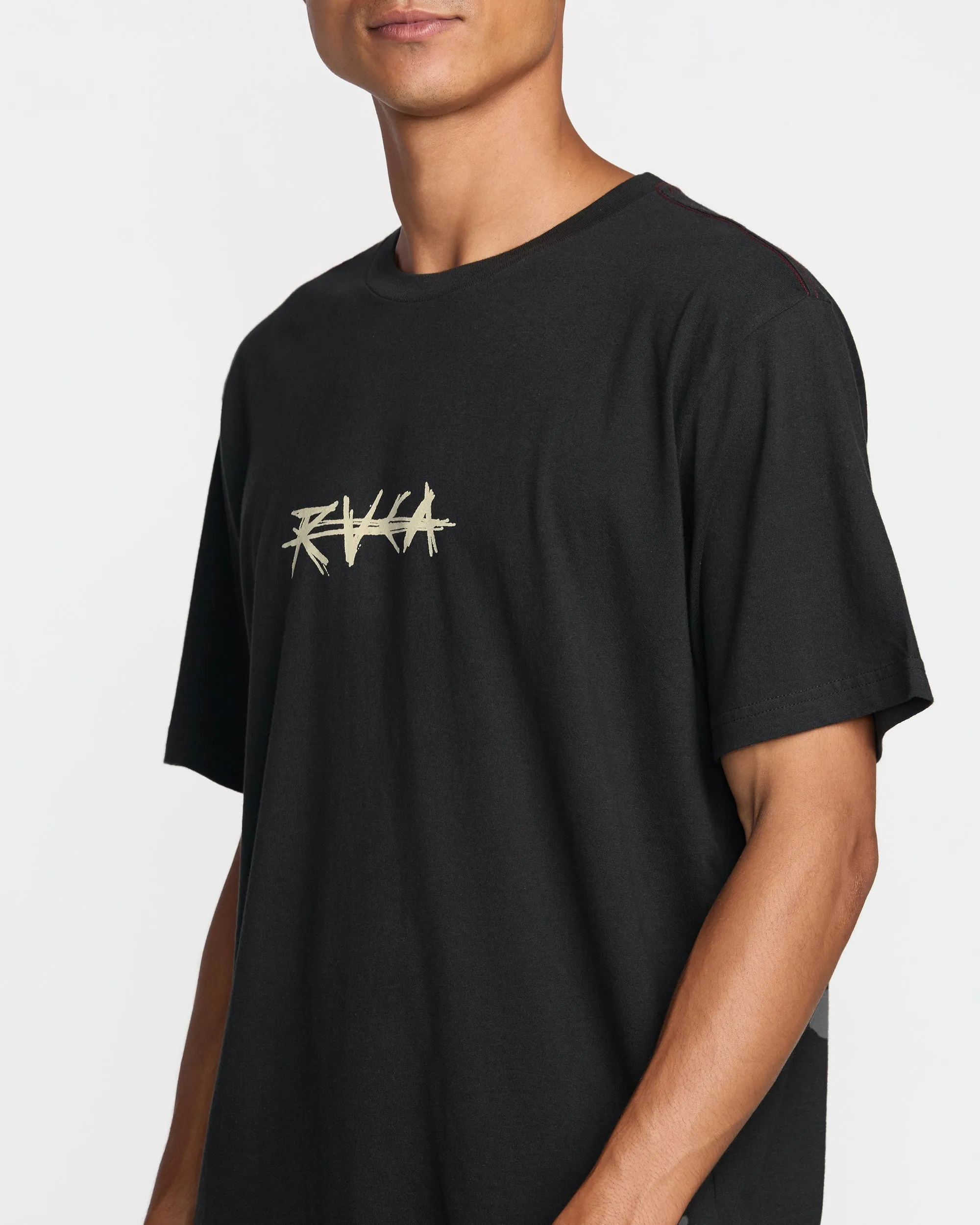 RVCA Crossed Palms Short Sleeve Tee - Pirate Black sold by Sun Diego Boardshops product image thumbnail 3