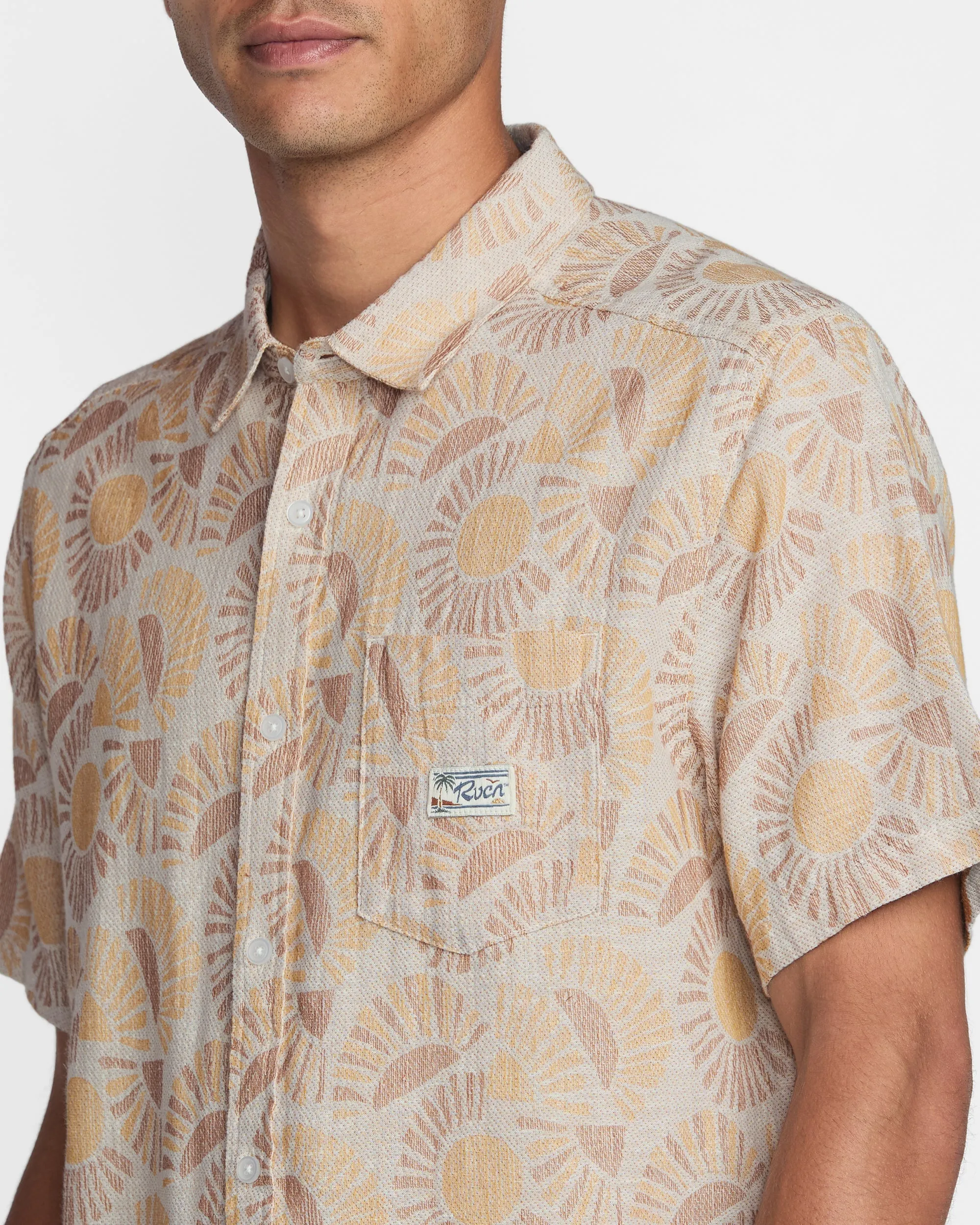 RVCA Jacobs Archive Print Short Sleeve Shirt - Blue Haze sold by Sun Diego Boardshops product image thumbnail 3