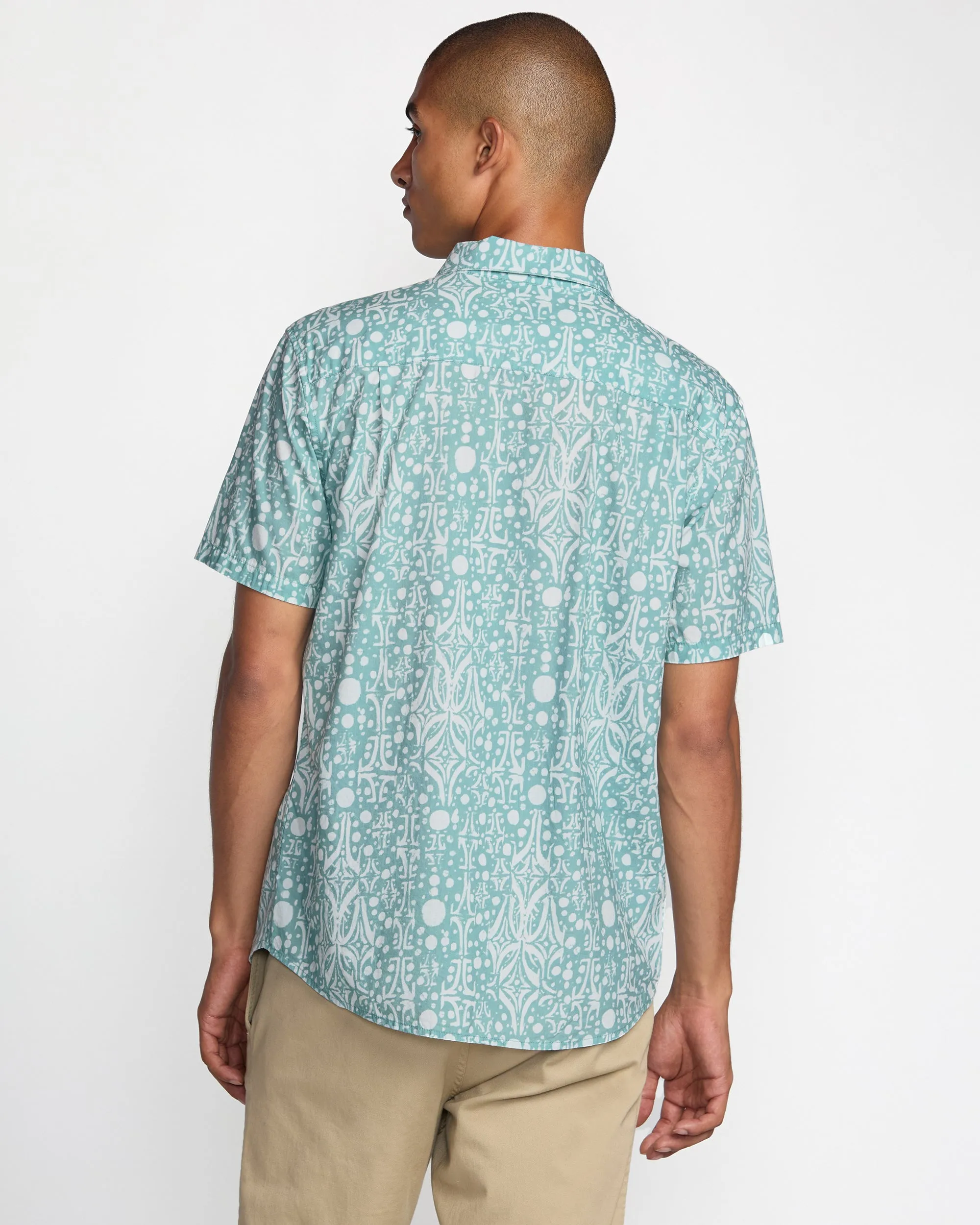 RVCA Jacobs Archive Print Short Sleeve Shirt - Blue Haze sold by Sun Diego Boardshops product image thumbnail 5