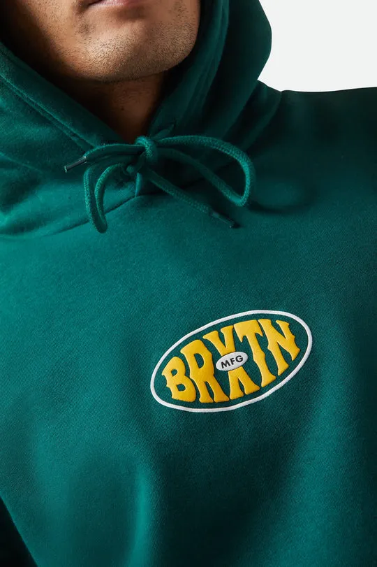 Brixton Largo Hoodie - Deep Emerald sold by Sun Diego Boardshops product image thumbnail 4