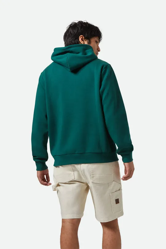 Brixton Largo Hoodie - Deep Emerald sold by Sun Diego Boardshops product image thumbnail 3
