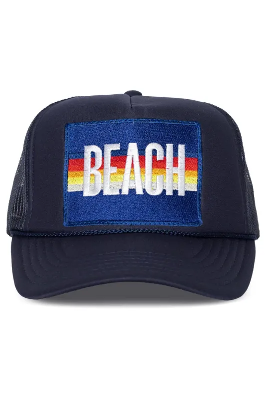 That Friday Feeling Beach Trucker Hat - Navy sold by Sun Diego Boardshops