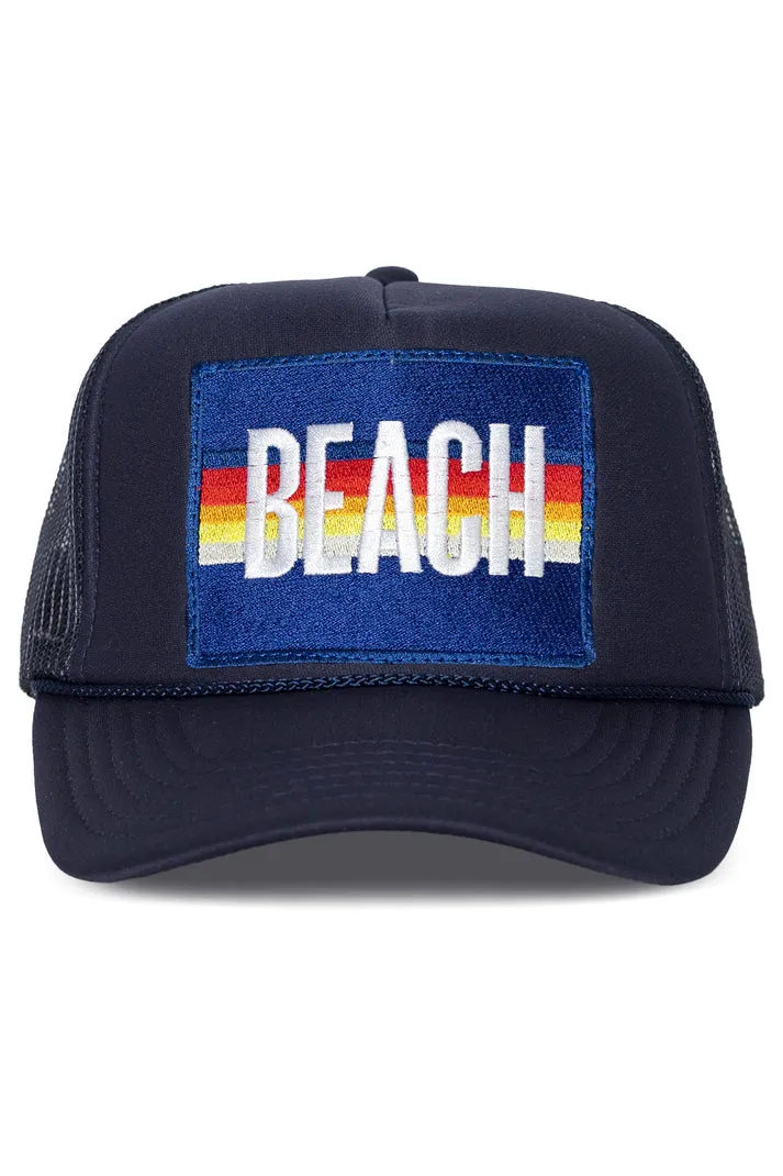 That Friday Feeling Beach Trucker Hat - Navy sold by Sun Diego Boardshops