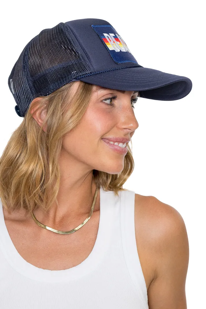 That Friday Feeling Beach Trucker Hat - Navy sold by Sun Diego Boardshops product image thumbnail 3