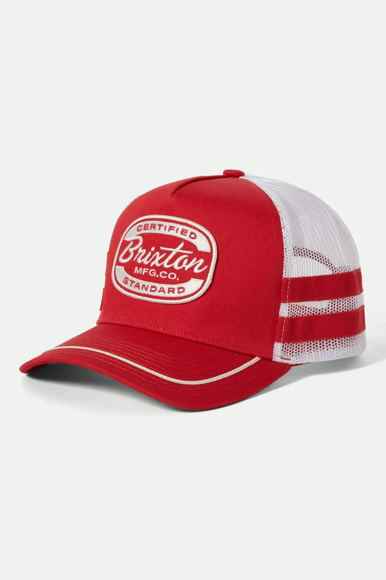 Brixton Copley Netplus Trucker Hat - Red/White sold by Sun Diego Boardshops