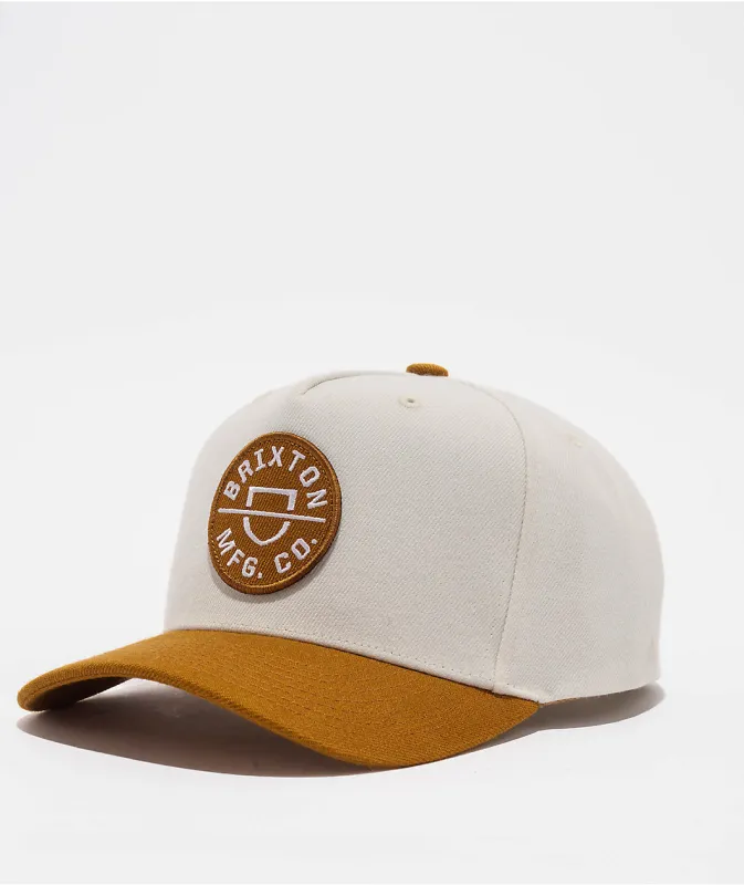 Brixton Crest Netplus Trucker Hat - Washed Copper/Off White sold by Sun Diego Boardshops