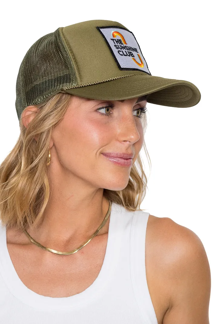 That Friday Feeling The Sunshine Club Trucker Hat - Olive sold by Sun Diego Boardshops product image thumbnail 3