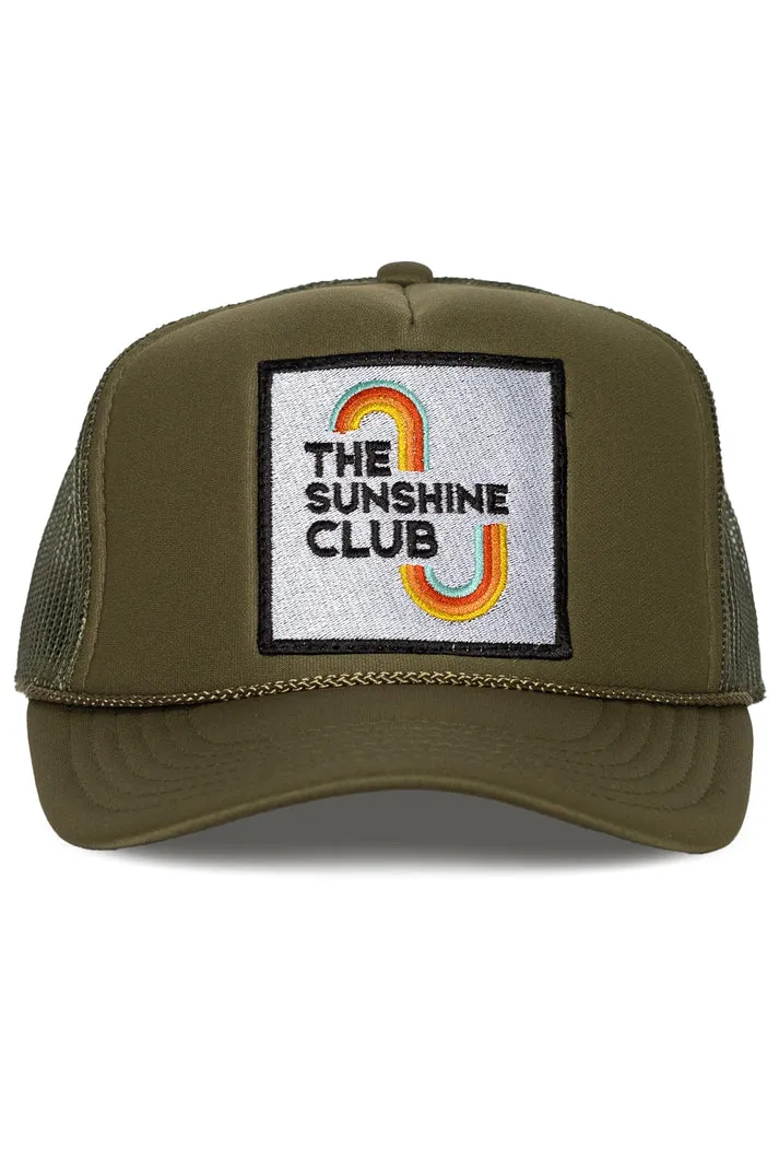 That Friday Feeling The Sunshine Club Trucker Hat - Olive sold by Sun Diego Boardshops