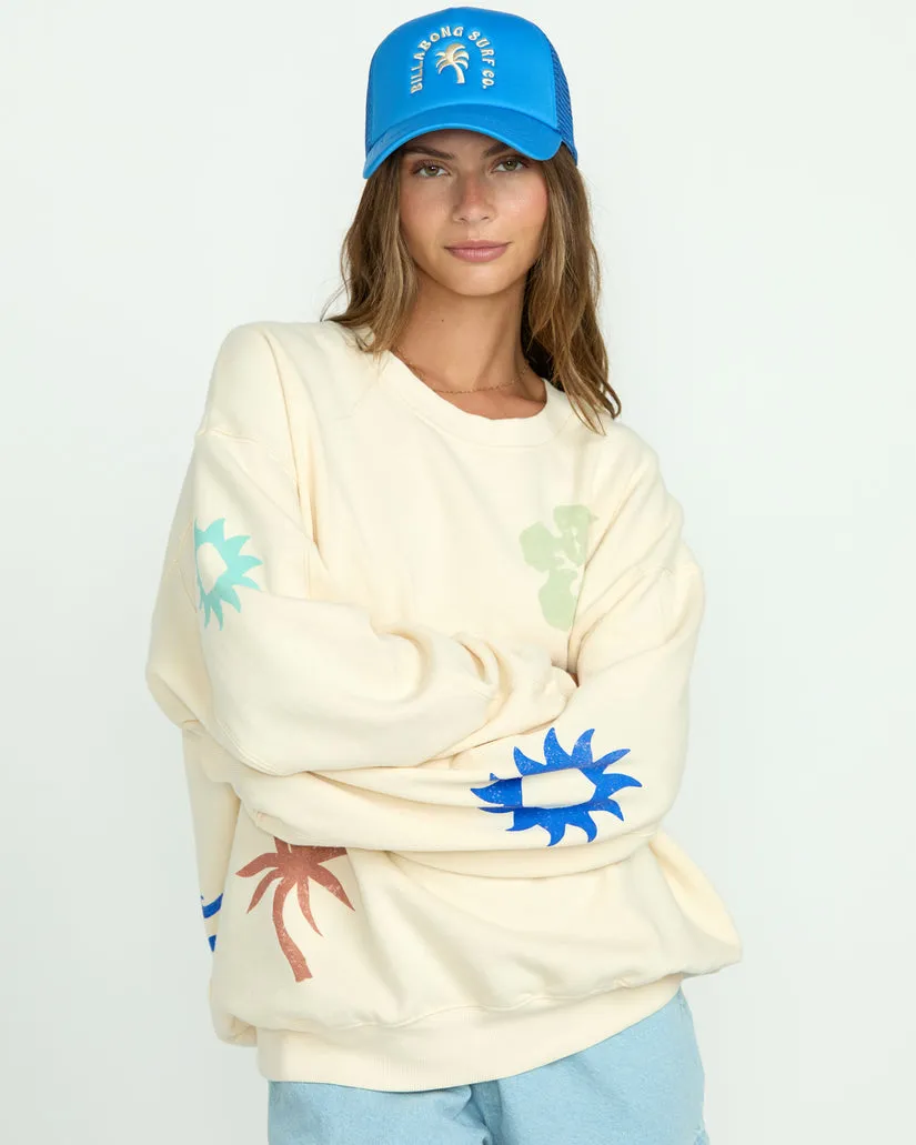 Billabong Water Signs Kendal Crewneck Sweatshirt - White Cap sold by Sun Diego Boardshops product image thumbnail 3