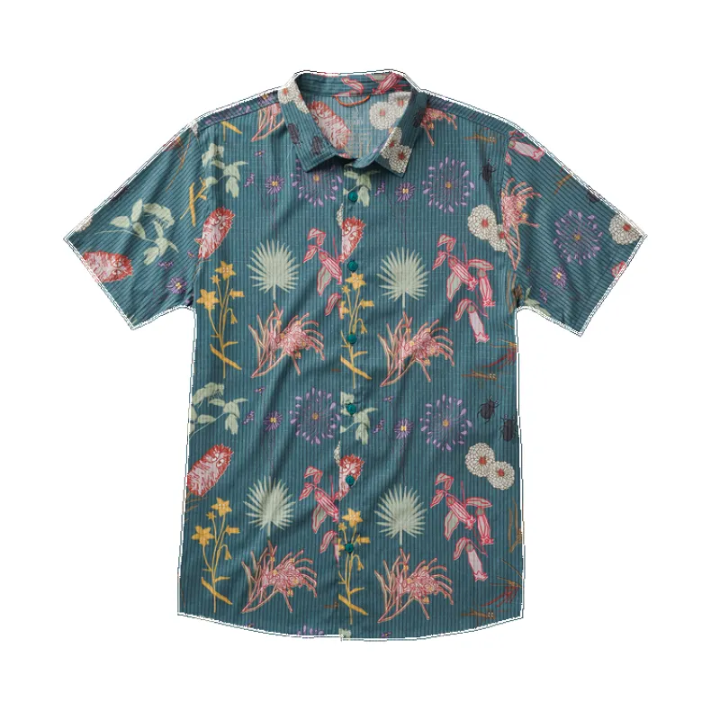 Roark Bless Up Breathable Stretch Shirt - Deep Sea sold by Sun Diego Boardshops