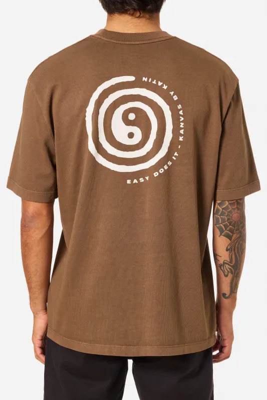 Katin Swirl Relaxed Tee - Rain Drum Pigment Dye made by Katin