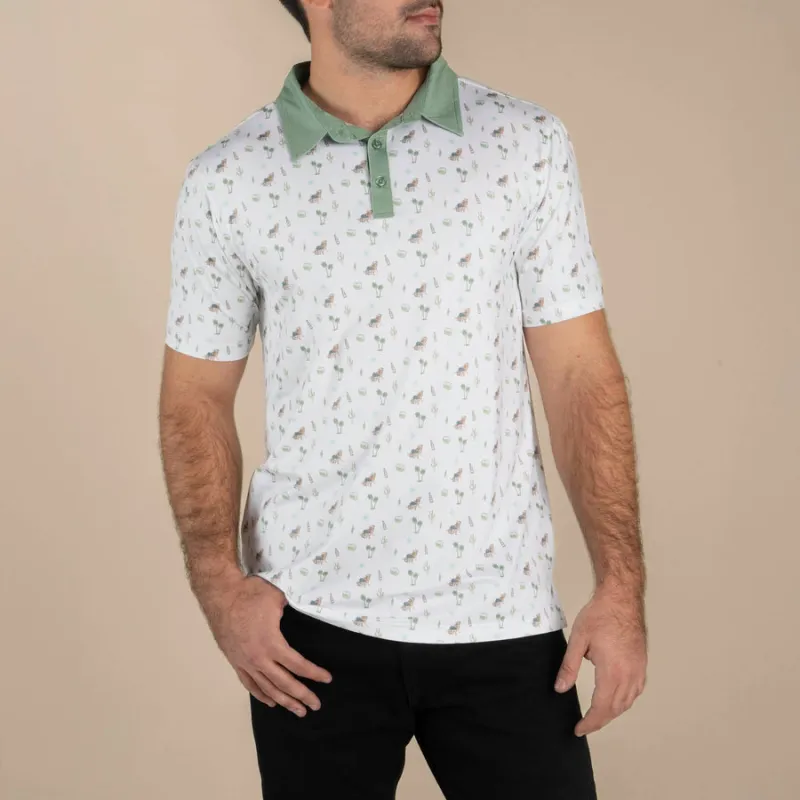 Sendero High Noon Performance Polo - White sold by Sun Diego Boardshops