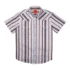 Sendero Serape Pearl Snap Short Sleeve - Sky/Brown sold by Sun Diego Boardshops