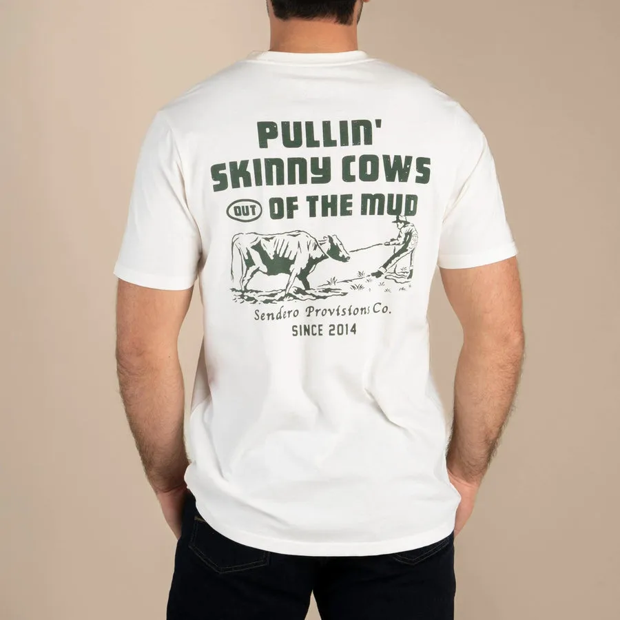 Sendero Skinny Cows T-Shirt - Vintage White sold by Sun Diego Boardshops