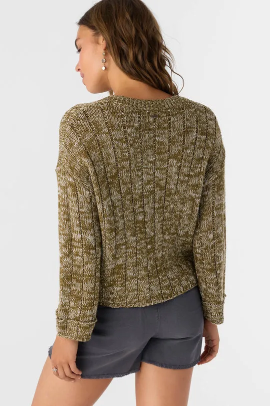 ONeill OCEANFRONT HENLEY LONG SLEEVE SWEATER - MILITARY OLIVE sold by Sun Diego Boardshops product image thumbnail 2