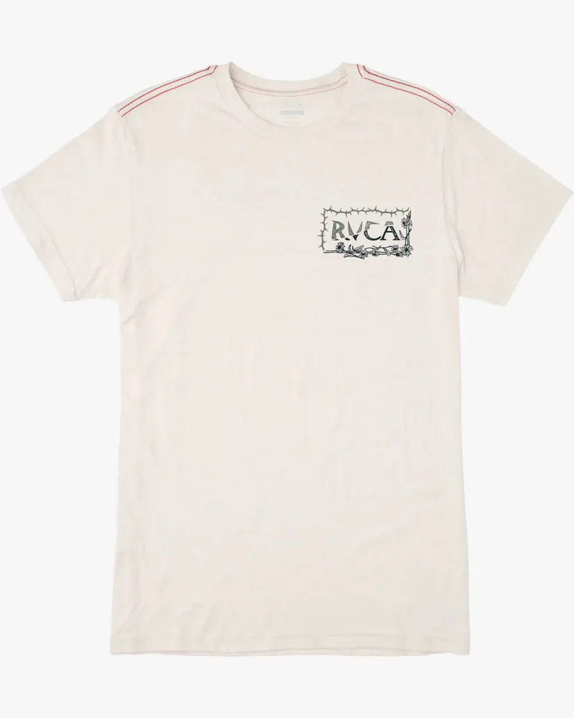 Rvca Sharp Split Short Sleeve T-Shirt - Antique White sold by Sun Diego Boardshops
