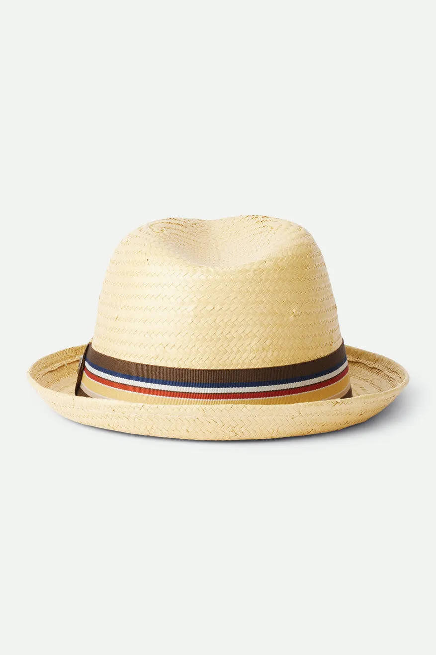 Castor Straw Fedora - Tan sold by Sun Diego Boardshops product image thumbnail 4