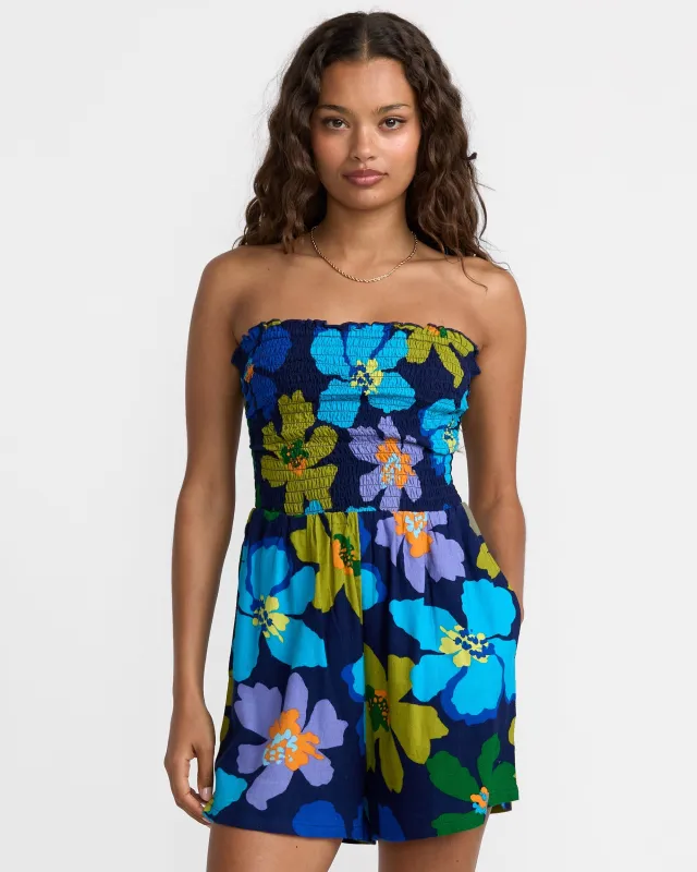 RVCA Kat Romper - Blue Hawaii sold by Sun Diego Boardshops