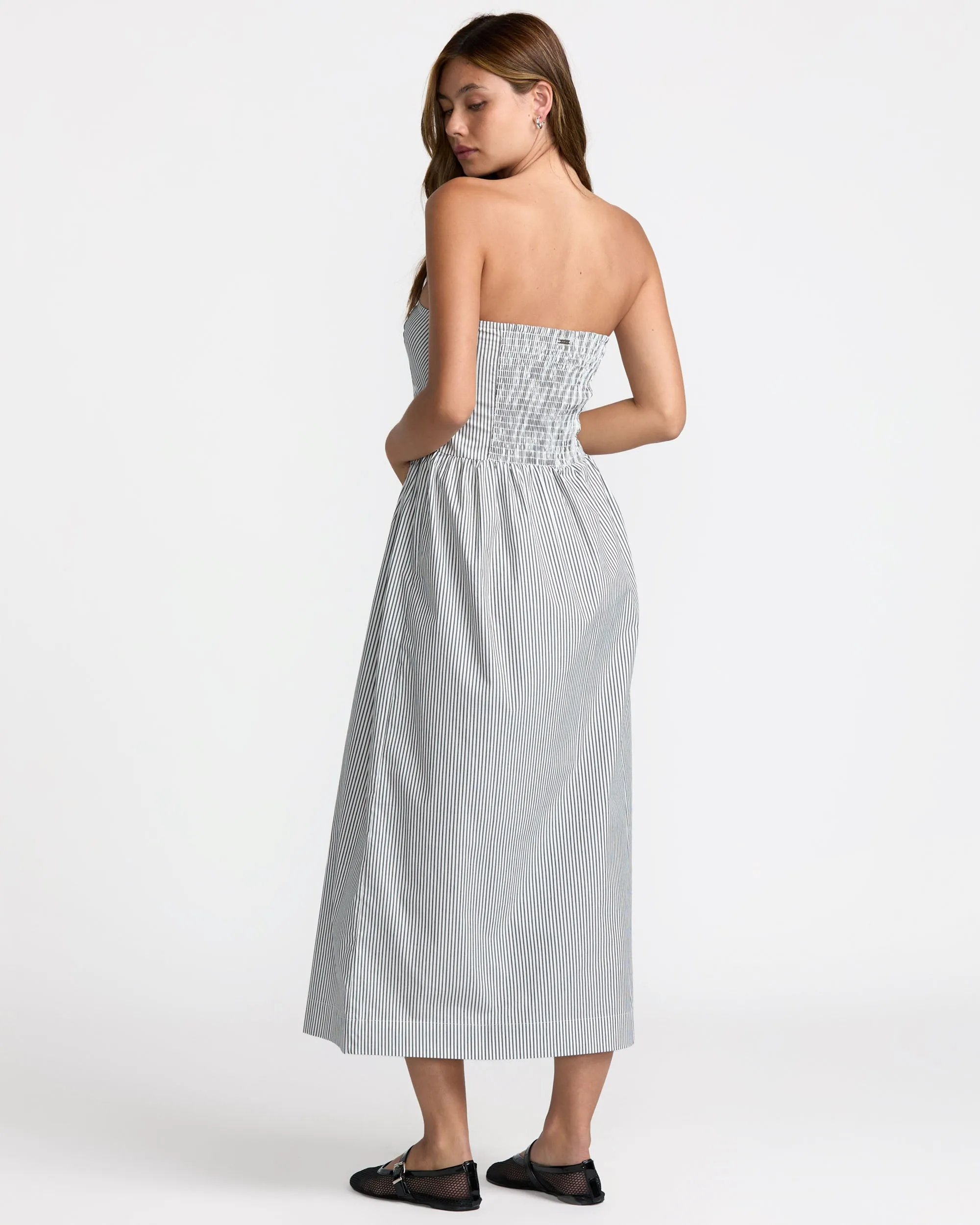 RVCA Florence Drop Waist Midi Dress - Pirate Black sold by Sun Diego Boardshops product image thumbnail 2