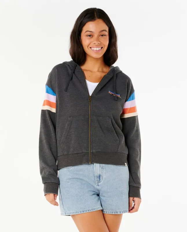 Rip Curl Surf Revival Zip Through - Washed Black sold by Sun Diego Boardshops