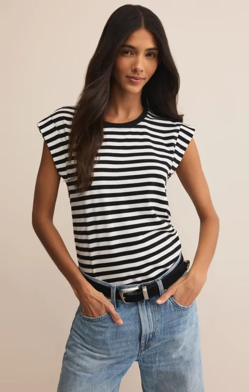 Z-Supply Camino Stripe Top - Black sold by Sun Diego Boardshops