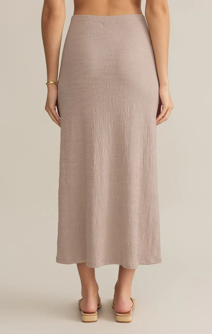 Z-Supply Delavine Textured Midi Skirt - Parchment sold by Sun Diego Boardshops product image thumbnail 3