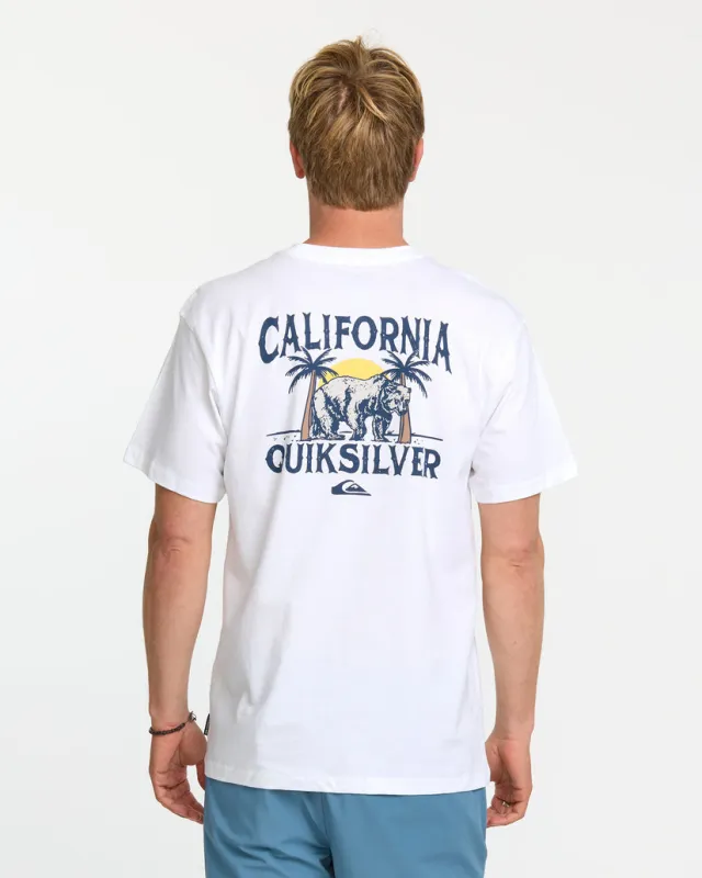 Quiksilver Ca Bear Set T-Shirt - White sold by Sun Diego Boardshops