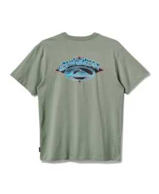 Quiksilver Brushwork Short Sleeve T-Shirt - Herb sold by Sun Diego Boardshops