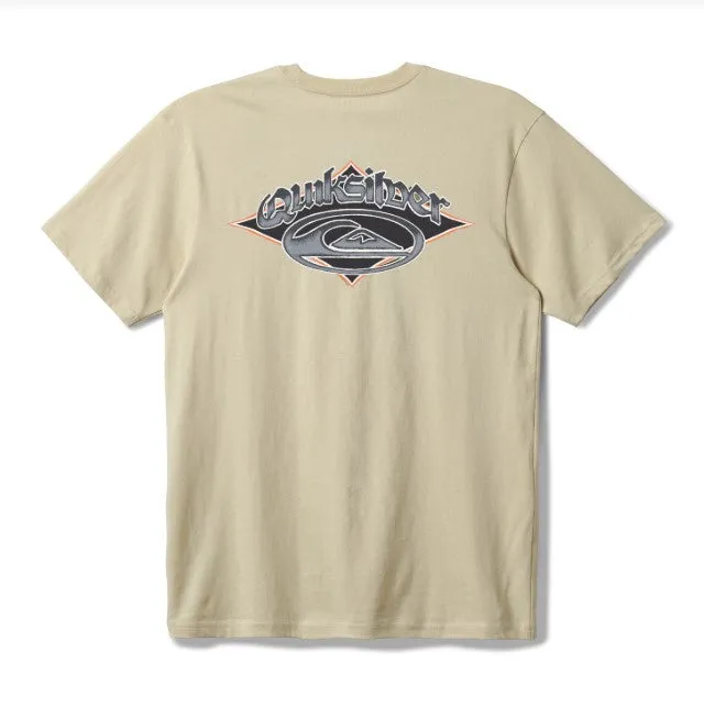 Quiksilver Brushwork Short Sleeve T-Shirt - Fog sold by Sun Diego Boardshops