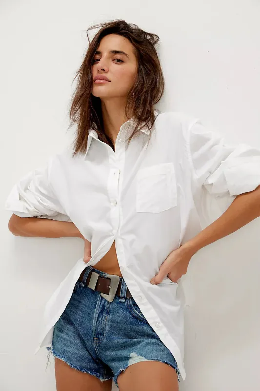 Free People Sabine Articulated Shirt - Parchment sold by Sun Diego Boardshops