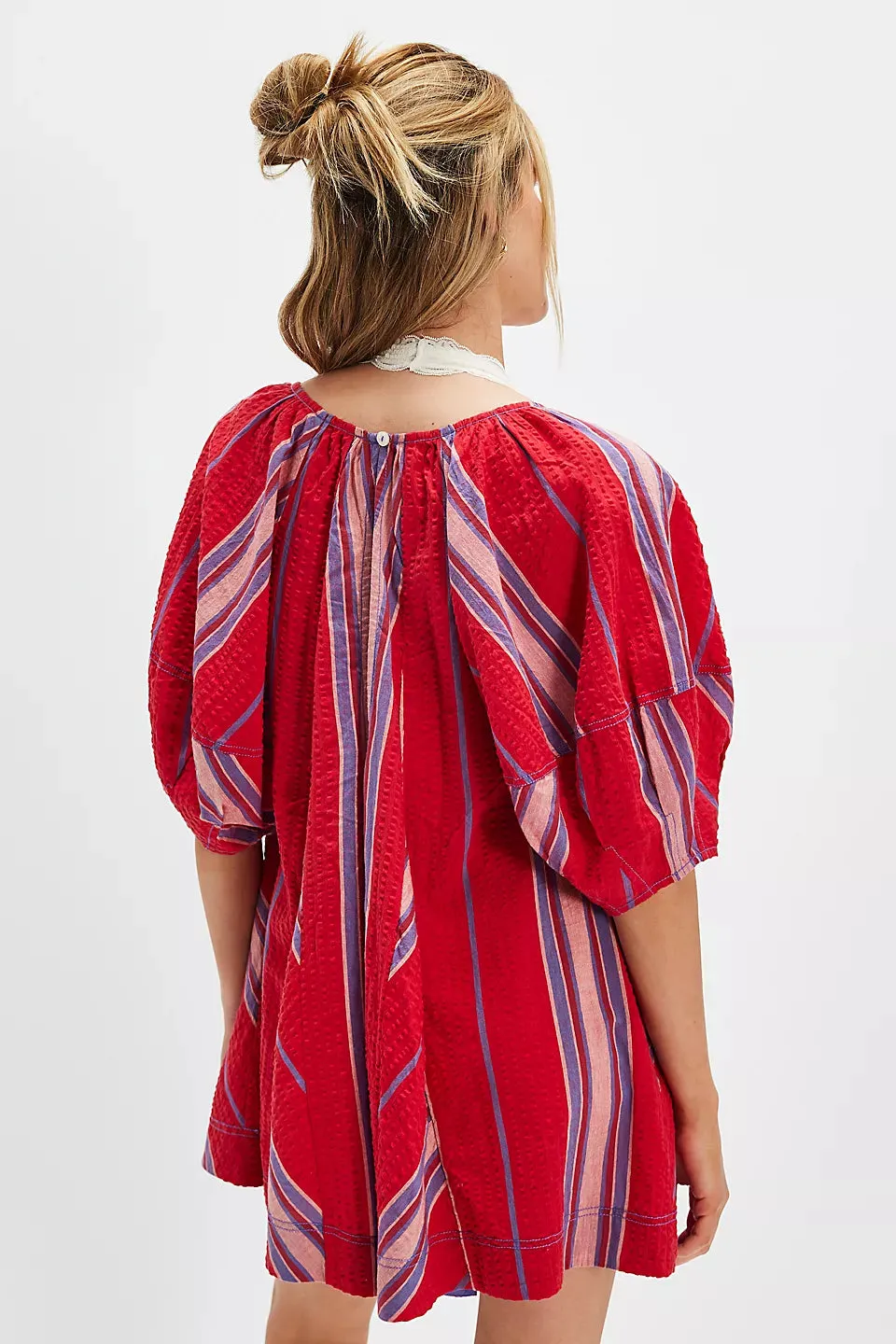 Free People Bop Around Romper - Seaside Stripe Red sold by Sun Diego Boardshops product image thumbnail 2