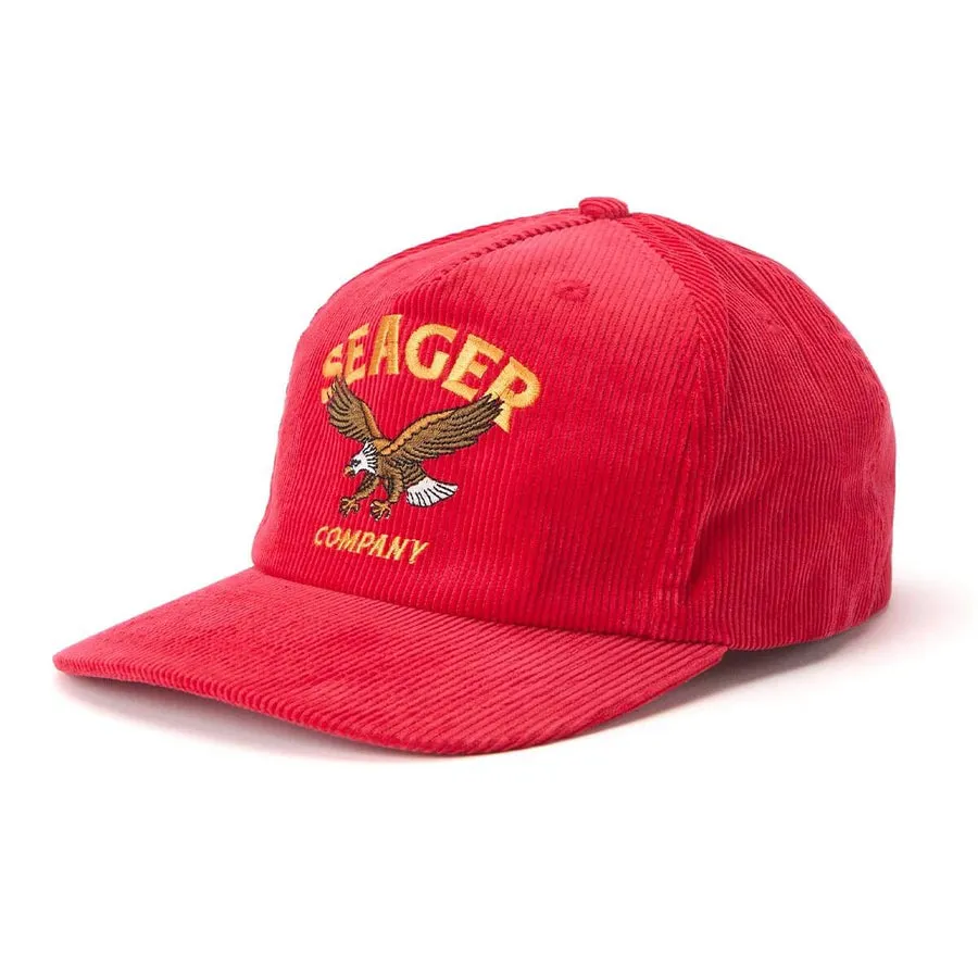 Seager Bradley Corduroy Snapback - Red sold by Sun Diego Boardshops