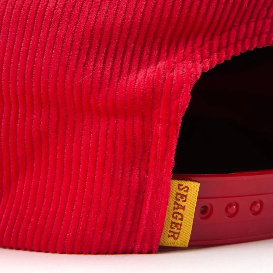 Seager Bradley Corduroy Snapback - Red sold by Sun Diego Boardshops product image thumbnail 2