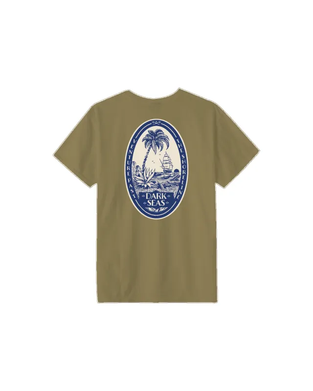 Dark Seas Embargo Pigment T-Shirt - Kelp sold by Sun Diego Boardshops