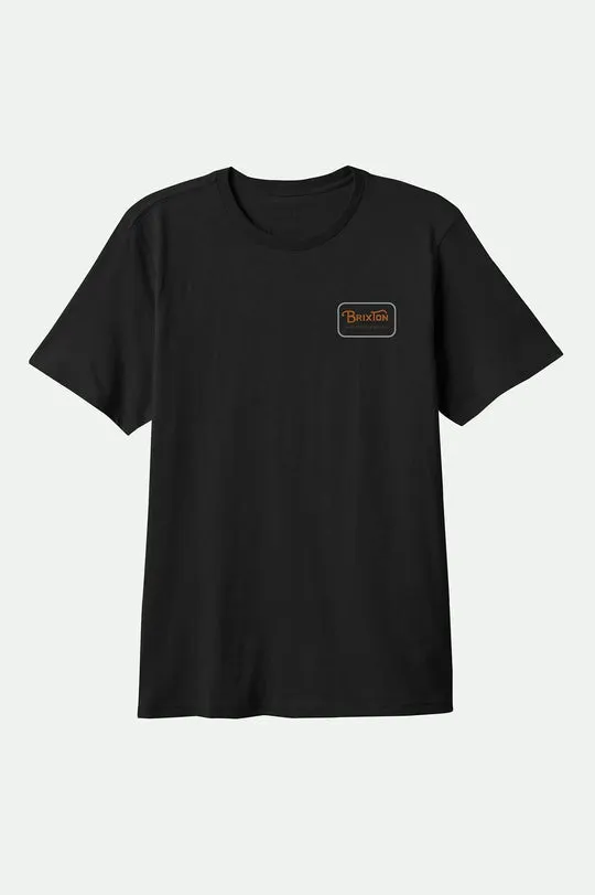 Brixton Grade Standard T-Shirt - Black/Rust/Smoke Grey sold by Sun Diego Boardshops product image thumbnail 2