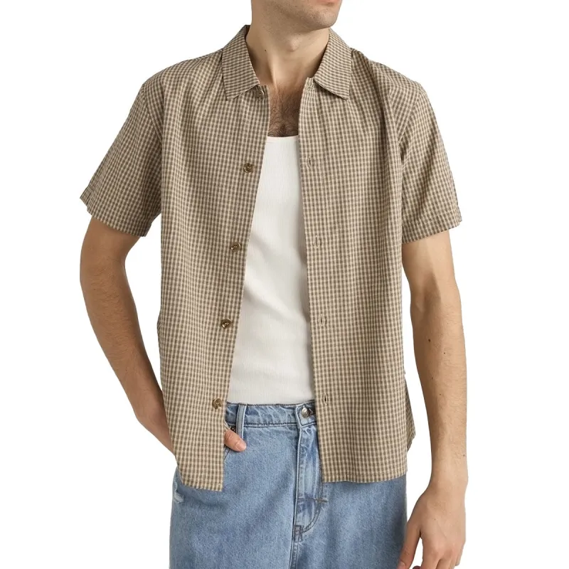 Rhythm Check Plaid Shirt - Sand sold by Sun Diego Boardshops