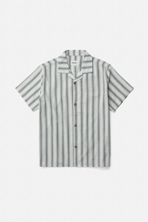 Rhythm Vacation Stripe Short Sleeve Shirt - Fern sold by Sun Diego Boardshops product image thumbnail 4