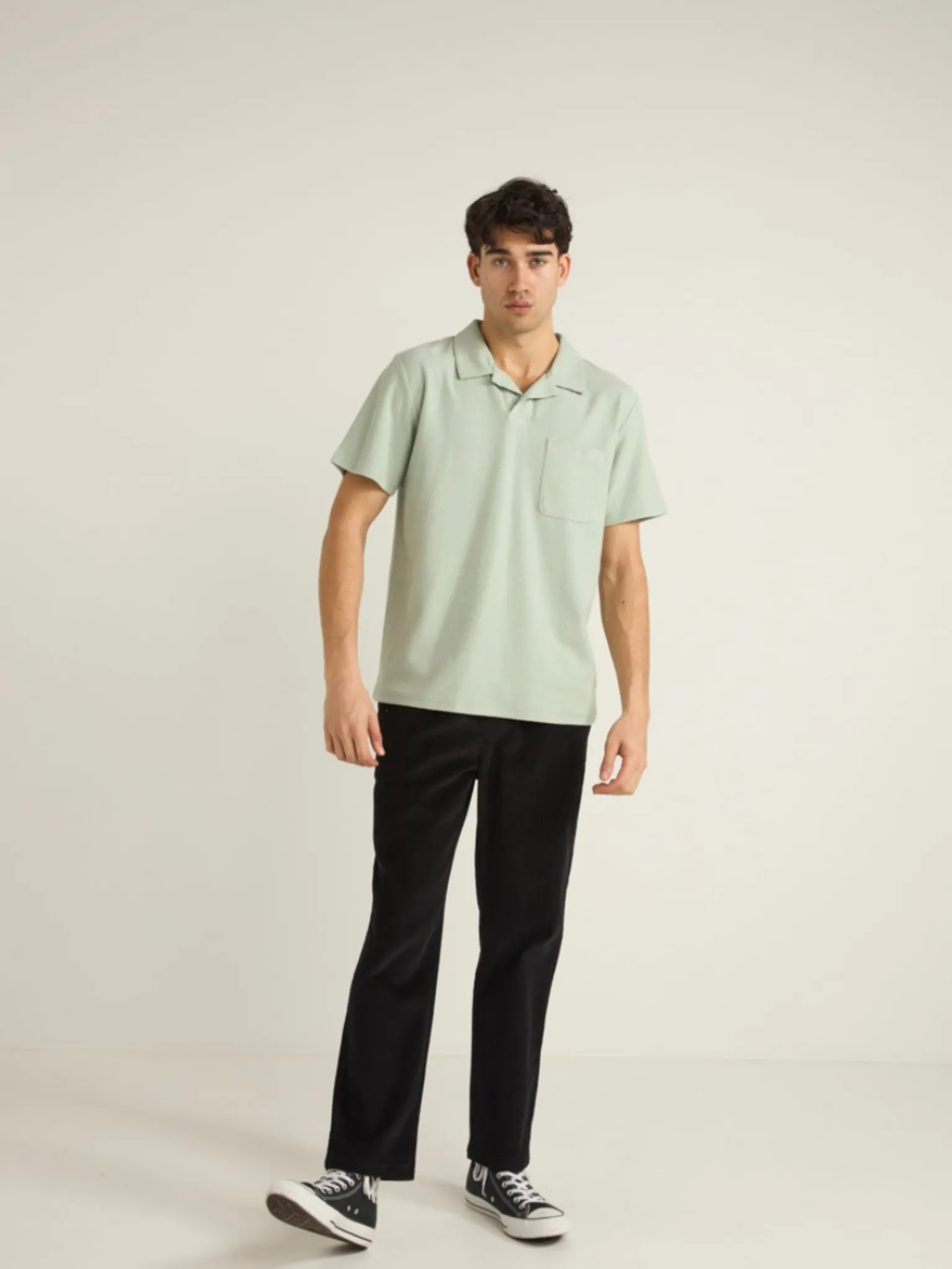 Rhythm Vintage Terry Polo - Seafoam sold by Sun Diego Boardshops product image thumbnail 2