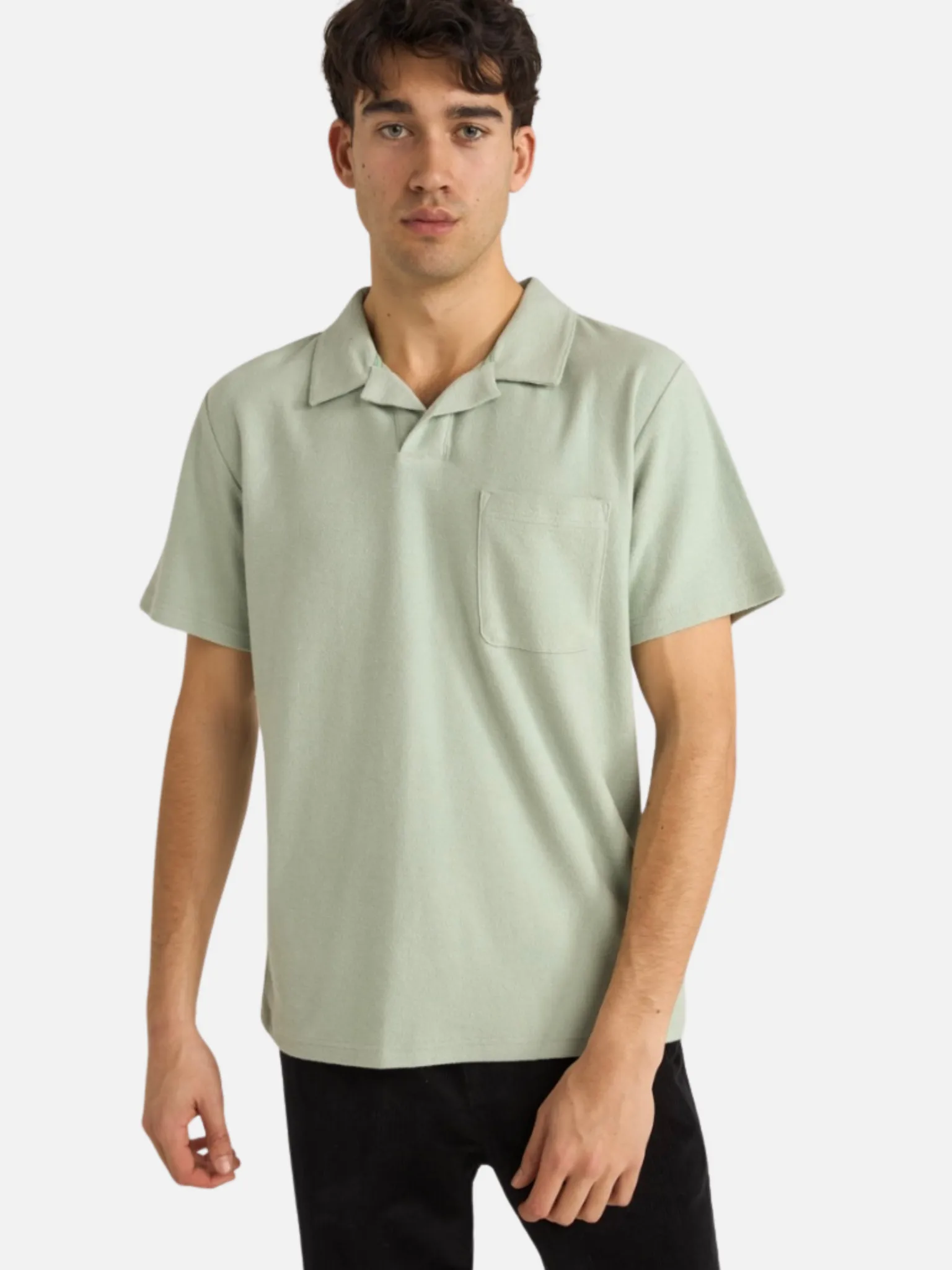 Rhythm Vintage Terry Polo - Seafoam sold by Sun Diego Boardshops product image thumbnail 3