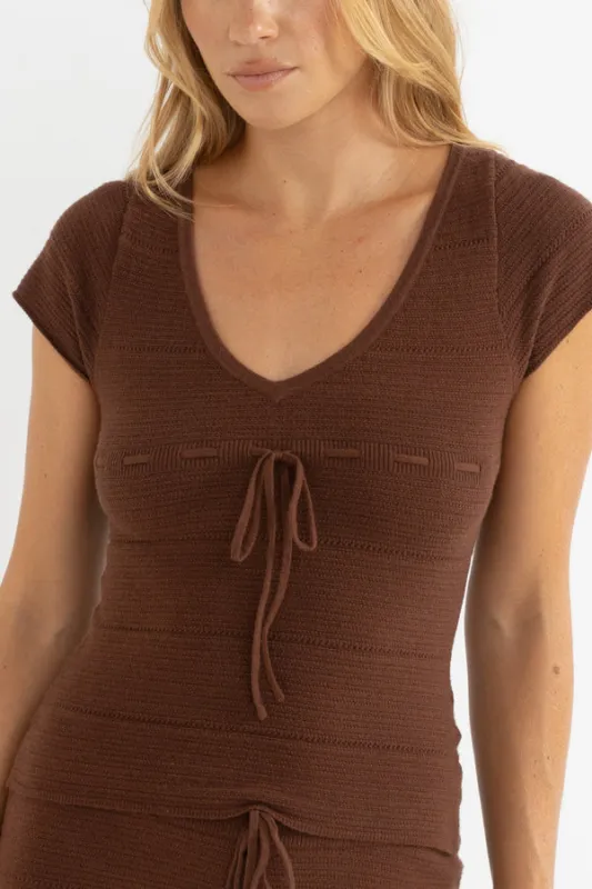 Rhythm Maggie Knit Top - Chocolate sold by Sun Diego Boardshops