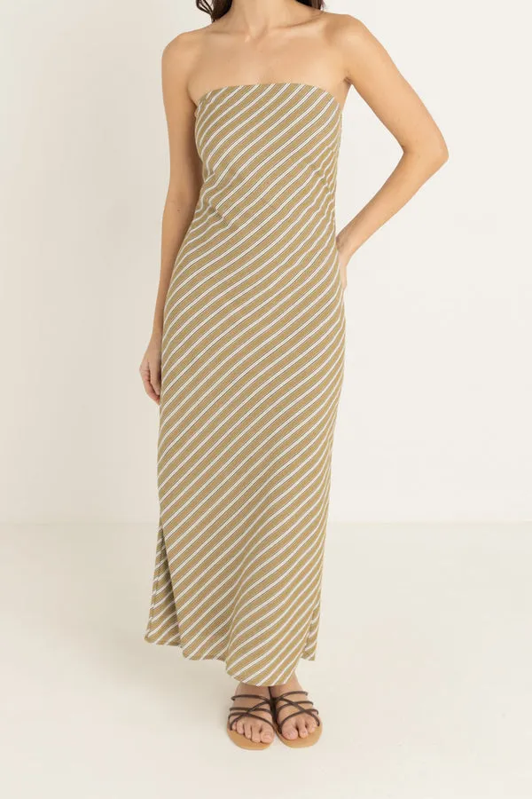 Rhythm Dalias Bias Midi Dress - Olive sold by Sun Diego Boardshops product image thumbnail 2
