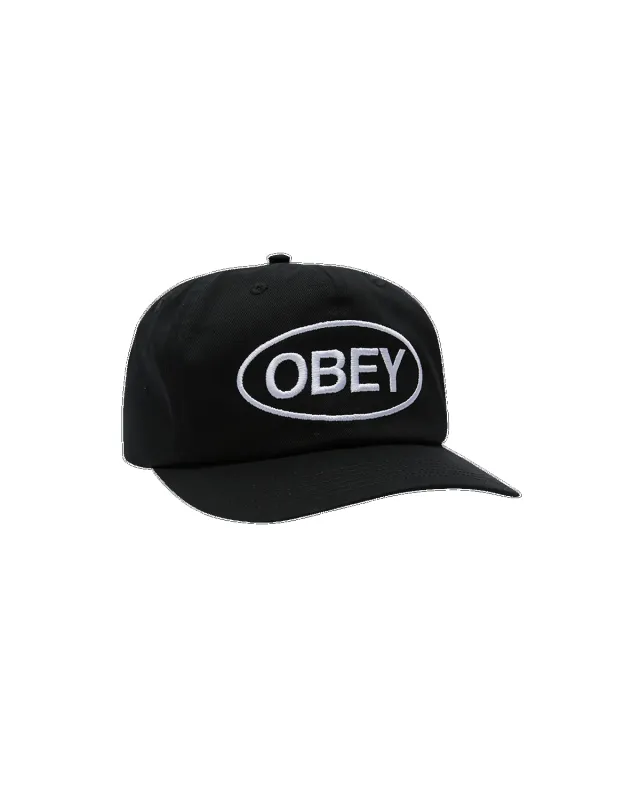 Obey Oval Strapback - Black sold by Sun Diego Boardshops